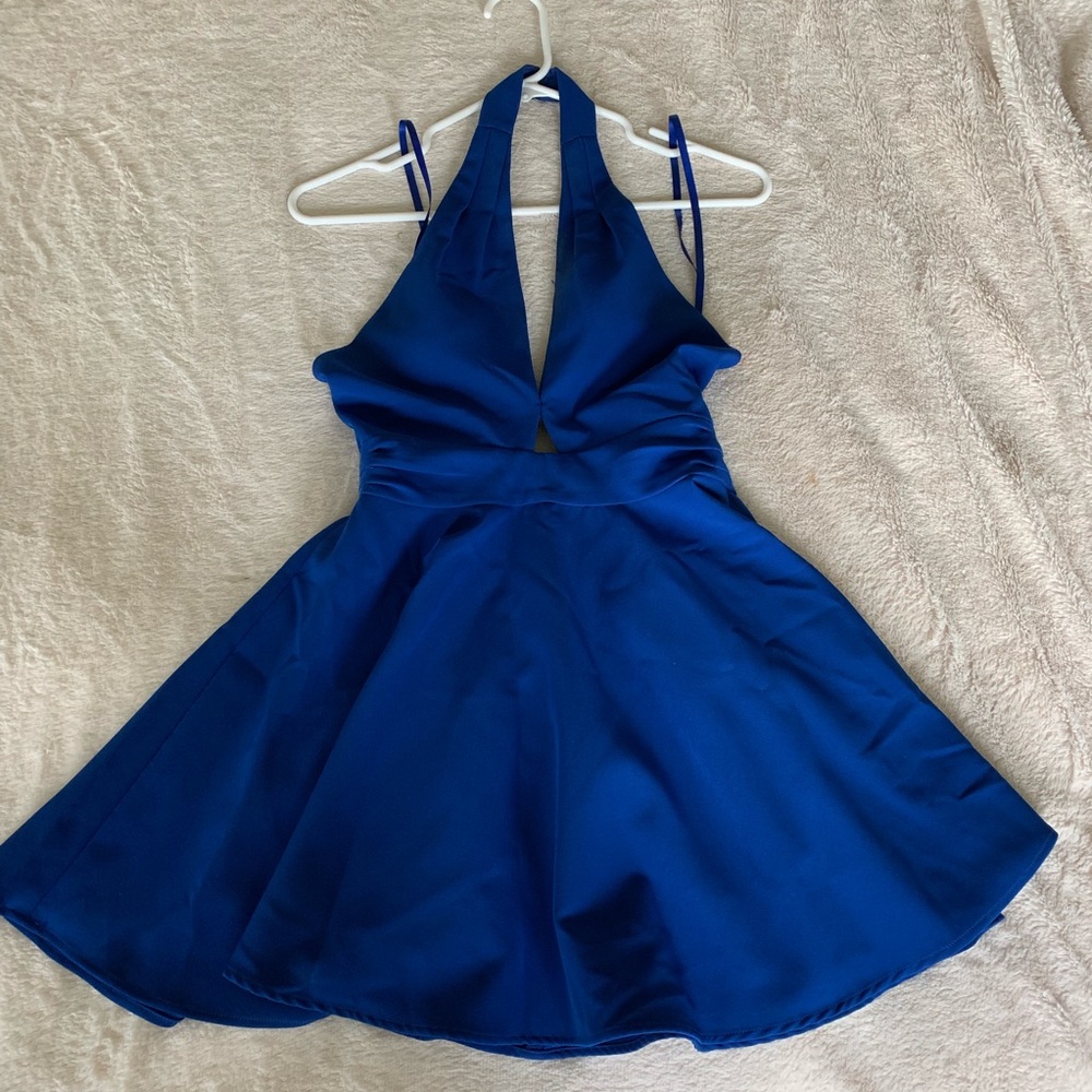 MILLY MINIS Gorgeous Blue Halter flare Dress